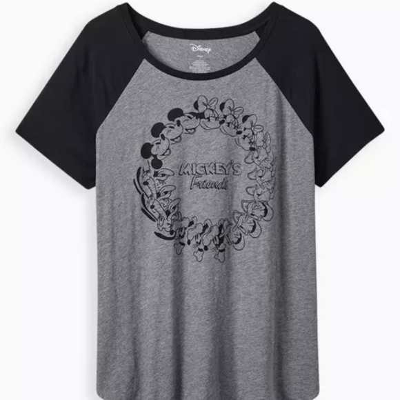 Torrid Disney Mickey & Friends Raglan - Grey size 1X (14-16) - Picture 4 of 8